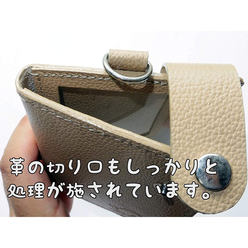 [TARUUUU] Genuine Leather Handicap Handbook Cover [L Size] (Red) /