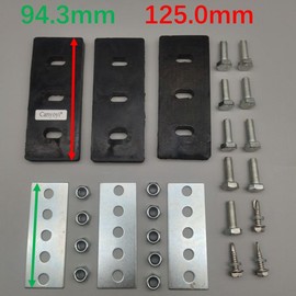 3 Snow Blower Impeller Modification Kit Compatible with 3/8" thick2 W x 5" L HD 3-Blade Universal - Modifies 2-Stage Machine Bolts 5/16-18 x 1 in. coarse Thread w/ 5/16-18 Lock Nuts D0441