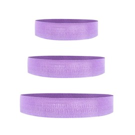 VOANZO 3pcs Resistance Bands Set, Non-Slip Fabric Fitness Loop Bands for Legs and Butt with Different Resistance Levels (Purple)
