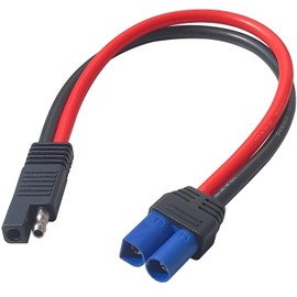 AYECEHI 10AWG EC5 to SAE Cable,[2 Pack]SAE to EC5 Plug Quick Connection Adapter Connector,EC5 to SAE Power Automotive Adapter Cable Suitable for Solar Battery Car Battery-30cm/1ft (sae to ec5 famale)