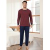 Sopesil Men's Long Pyjamas Set Pyjamas Contrast Stripes Cotton with