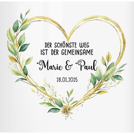 Money Box – The Most Beautiful Way is the Together with Name Date I Personal Gifts for Wedding Gift Bride and Groom Wedding Gift – One Size – White – Wedding Gifts Wedding Anniversary