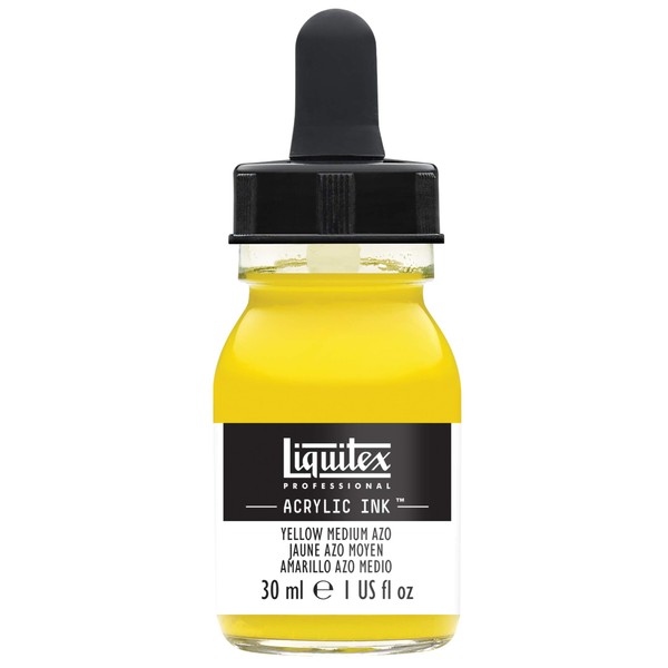 Liquitex Professional Acrylic Ink, 1-oz (30ml) Jar, Yellow Medium Azo