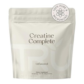 TRU Supplements Creatina | Creatina 100% pura patentada | Aumenta la fuerza y la resistencia | Desarrolla masa muscular magra sin retención de líquido