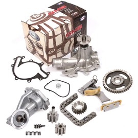 Compatible With 95-04 Ford Mercury 3.8 OHV 12V VIN 4 Timing Chain Kit Oil Pump GMB Water Pump
