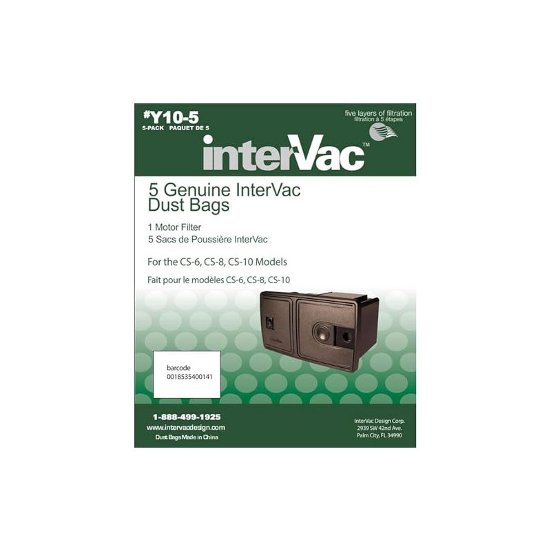 InterVac Design Corp Dust Bags (Y10-5)