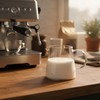 JIEJE Small Glass Pitcher 8.5 oz, Glass Creamer with Spout,