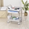 Rolling Utility Cart,Qiwey Medical Utility Cart with Drawers,3-Tier Esthetician Cart