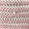 Handmade Vintage Handmade Raised Texture Fringe Pink Baby Crib Crochet
