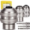 Topec Tap Sockets, 6-Piece Tap Extractor, Adjustable Extraction Tool, CR-MO
