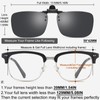 CAXMAN Polarized Clip-on Flip Up Metal Clip Rimless Sunglasses, Lightweight,
