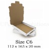 AKAR White A6/C6 Large Letter Postal Box - 112x163x20mm -