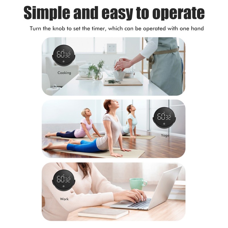 Digital Kitchen Timers Large LED Display Magnetic Countdown Countup Timer