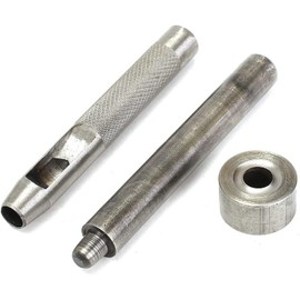 Boxonly 100 Sets Eyelet Punch Die Tool Kits Metal Grommets Kit 600# 8mm Eyelets Hole with Punch Hole Tool and Tool Kits for Leather Craft,Clothes,Purse,DIY Projects
