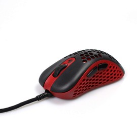 Skoll Mini SK-S ACE 2020 Edition 50g Ultralight Weight Honeycomb Design Ergonomic Wired Gaming Mouse with 3389 Sensor - PTFE Skates - 16,000DPI - Detachable Cable (Red)