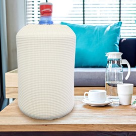 Water Dispenser Barrel Dust Cover for 5 Gallon Water Bottle Bucket Accessories Fabric Reusable Furniture Cover Bottle Protector Cooler Cover Decor Water Dispenser Decoration (Beige)
