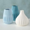 Boltze Wilma Vase 3 Assorted Height 12 cm Blue Stoneware