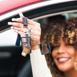 Leather Earbuds Case,Earphone Storage Carrying Sleeve Case - Charm for Women Backpack, Handbag, Purse, and Schoolbag