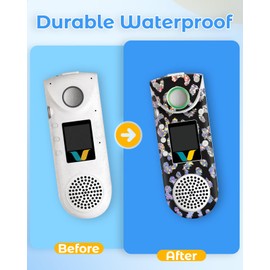 Plifal Skin Cover Compatible with Vocera B3000/B3000n - Pretty Laser Set of 4 Skin Cover Decals Compatible with Vocera B3000, Voice Badge Decoration Sticker for Nurse Nursing Medical