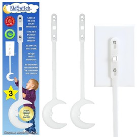 Kidswitch Light Switch Extender for Kids (3 Pack) - Glow in The Dark Toddler Light Switch - Kids Light Switch Extender - Quick Install, Easy Grab Extension, Award Winning