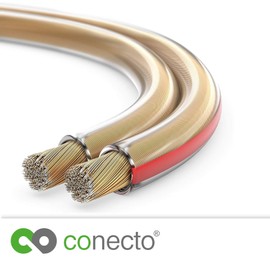 conecto, Speaker Cable CCA Speaker Cable 2 x 0.75 mm² Transparent 10 m
