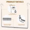 HDbonemu Foldable Hanging Closet Rod Adjustable Width and Height, Chrome