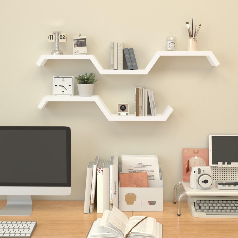 lkjjcfwm White Floating Shelves for Wall Shelf for Bedroom, Repisas