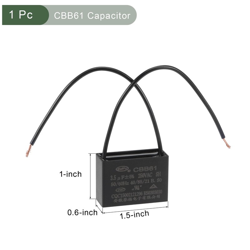 YOKIVE Ceiling Fan Capacitor CBB61 Metallised Polypropylene Film Capacitor Ideal