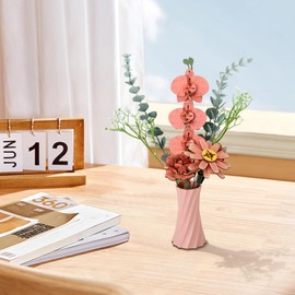 comfoyar 3D Puzzle Blumenstrauß, Holzmodelle Bausätze Erwachsene, Modellbau Set Holz, DIY Bastelset für Heimdekoration, Weihnachten Geburtstag Fraue, Rosa Gänseblümchen