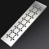 Hxszk Floral Design Brushed Stainless Steel Shower Shelf for 12"