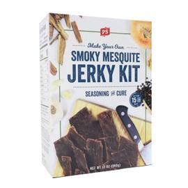 PS Seasoning Jerky Seasoning and Cure Kit (Smoky Mesquite) - Award-Winning DIY Beef Jerky Making Kit with Seasoning Mix & Cure - Oven, Smoker, Dehydrator - Great for Beef, Turkey, Venison, Wild Game