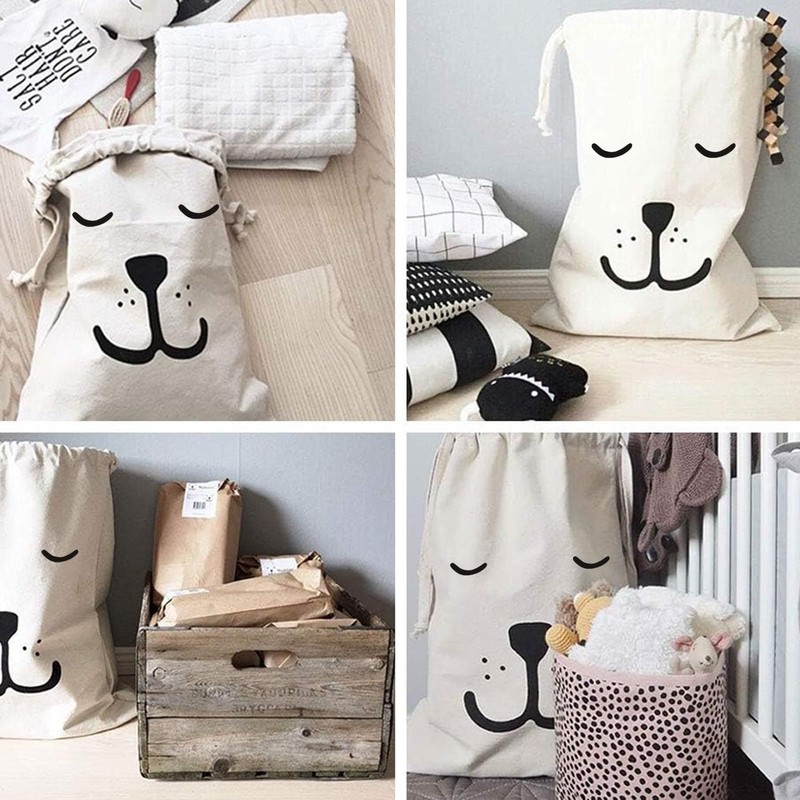 XINSUO® 2 pcs Canvas Drawstring Laundry Bags Washable,60 x 48