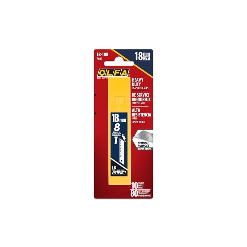 OLFA 5009 LB-10B Snap-Off Heavy Duty Blade, 10 Pack