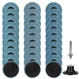 Shineboc 30PCS Flap Discs, 2 Inch (50mm) Angle Grinding Sanding Discs Grit 40/60/80- Grinder Discs for Angle Grinder to Sanding Grinding Metal Wood-2" Tray + 1 Rod