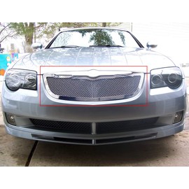 APS Compatible with Chrysler Crossfire 2004-2008 Main Upper Stainless Steel Chrome Mesh Front Grill Grille Insert R76525T