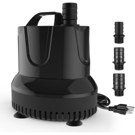 JJ 660 GPH 45W Submersible Water Pump with 3 nozzles For Aquarium Fish Tank Pond