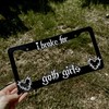 2X Black License Plate Frame Decorative License Brake for Goth