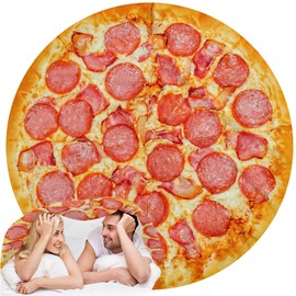 Pizza Blanket Adult, Pepperoni Pizza Flannel Fleece Throw Blanket for Couch, Bed, Fun Food Themed Gift for Adults and Kids 120CM