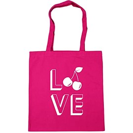 Hippowarehouse Love Cherries Tote Shopping Gym Beach Bag 42cm x38cm, 10 litres