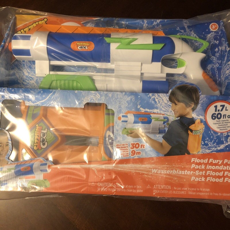 Sizzlin' Cool Water Gun and Back Pack, Sizzlin' Cool SZ