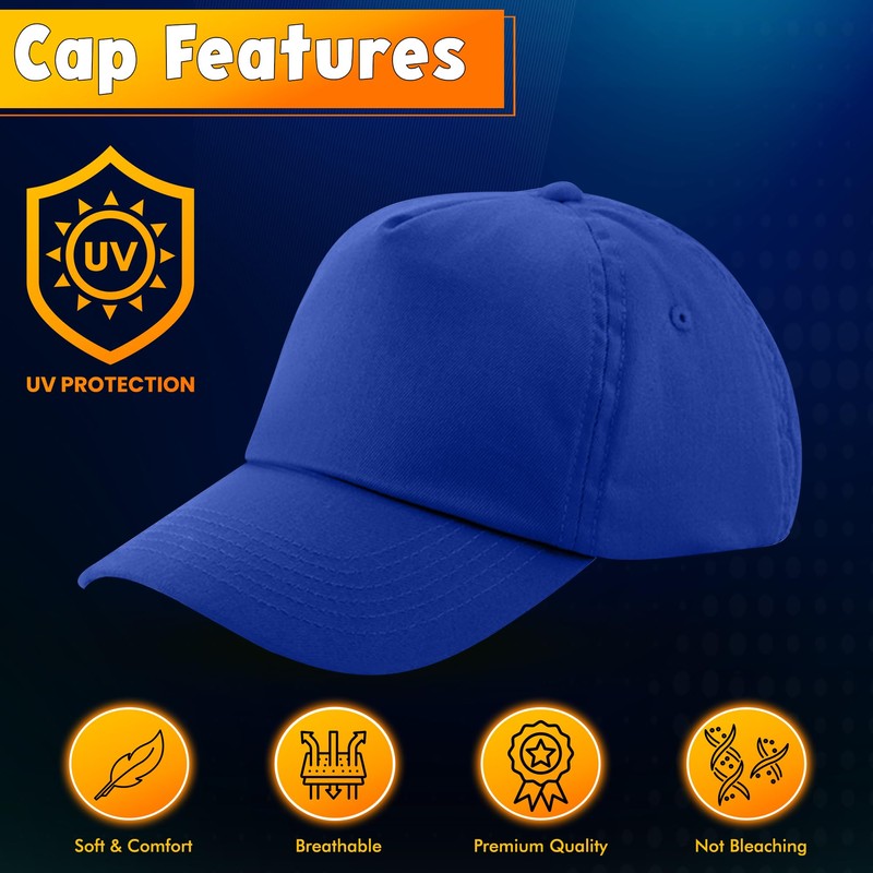 HiFEN® Unisex-Kinder-Baseballkappe, vorgebogen, einfarbig, verstellbar, für den Außenbereich, Sommer, Sonnenhut,