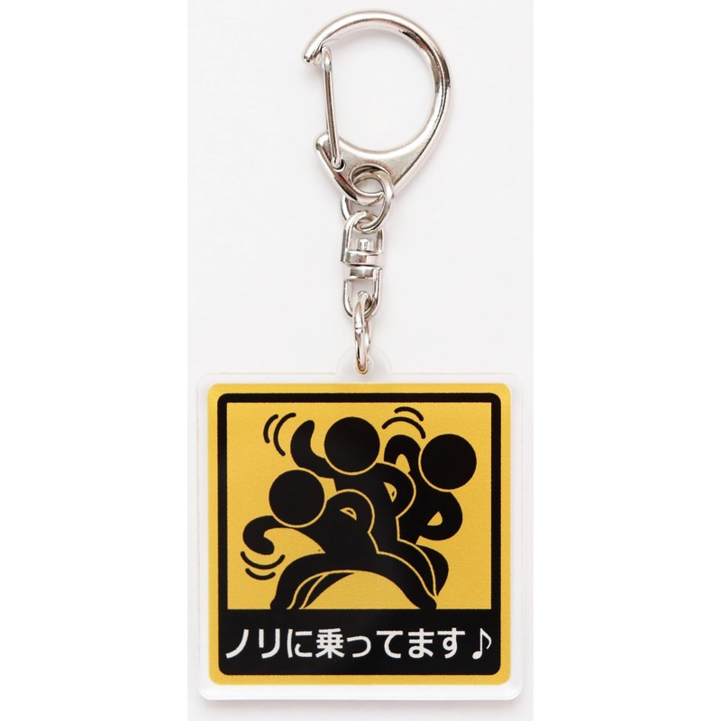 SunAge Keychain, Riding on Nori, Pictogram Funny Key Chain, Keyring,