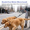 LEOSASA Hands Free Double Dog Leash for Two Dogs- No