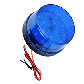 Pongnas 12 V Blue LED Flash Light, Emergency Alarm Warning Signal Flashing Light – 2.9 x 1.7 Inches (Diameter x H)