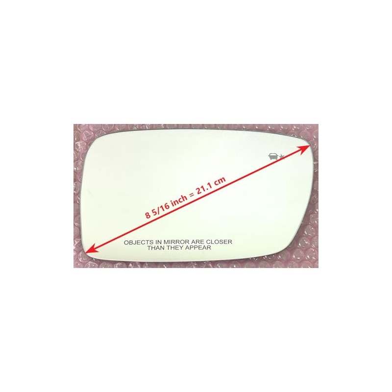 New Replacement Blind Spot Mirror Glass with Full Size Adhesive
