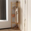 UNHO Modern Corner Coat Stand Metal Gold Clothes Stand Space-saving