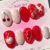 (3+1) Tsetse handmade nail tips - long ballerina / (3+1)