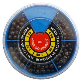 PRO FILSTAR Fishing Weights Set 100 g - Shotlead Fishing with Storage Box - Lead Balls - Lead Weights Set - Lead Weight - Carp Lead - Fisherman Lead - Fishing Lead 0.5/1/1/1.25/1.25 g