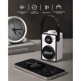 MARTUBE Retro Portable Bluetooth Speaker | HD Sound | 9H Playtime | Cute Speaker for Home Desk, Bedroom, Office, Outdoor | Retro Birthday Gifts