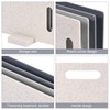 Set of 4 chopping boards with base, double-sided plastic chopping